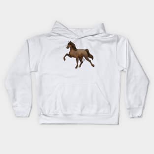 Horse - Tennessee Walker - Dark Chestnut Kids Hoodie